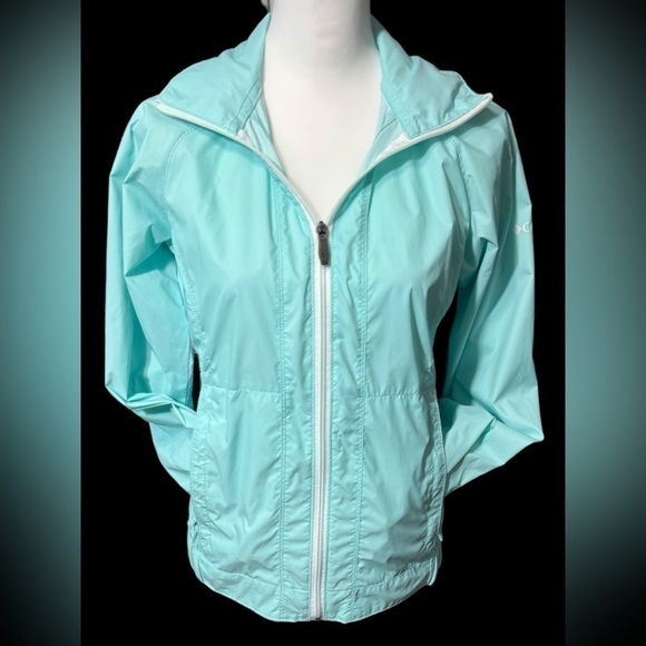Columbia Packable Wind Rain Hooded Full Zip Windbreaker Coat Jacket Women’s XS - Picture 2 of 16